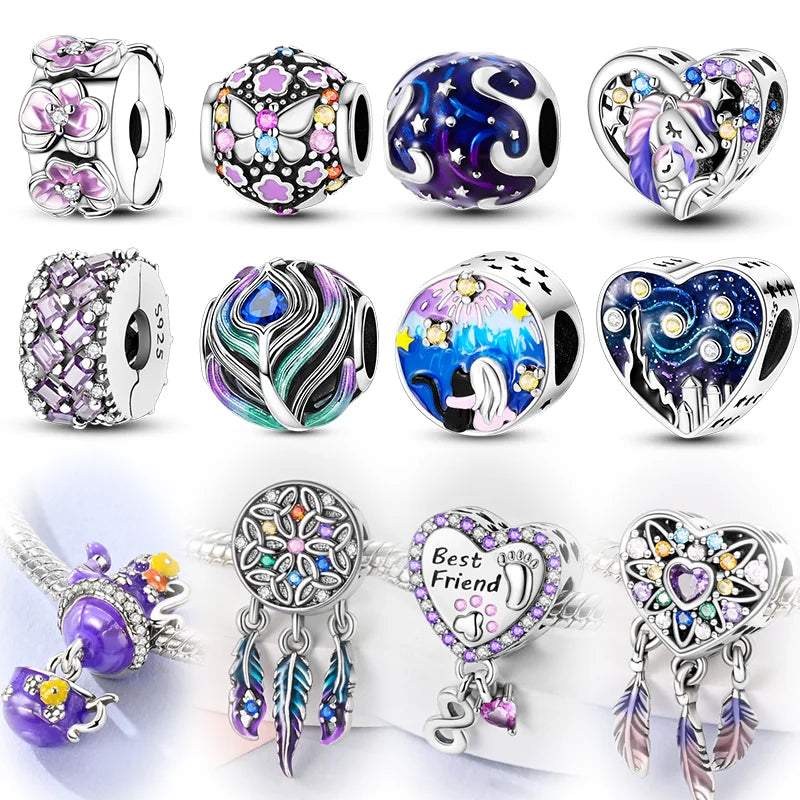 925 Sterling Silver Beads Teapot Unicorn Dreamcatcher Charms Beads  pandora stylePure Ember