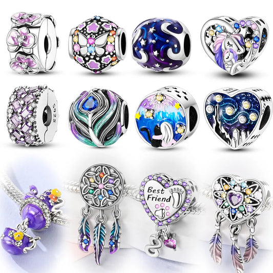 925 Sterling Silver Beads Teapot Unicorn Dreamcatcher Charms Beads  pandora stylePure Ember