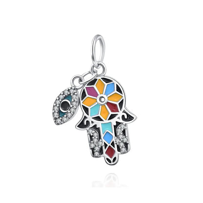 sterling silver Egyptian Pendant Dangle Charms pandora dupe gifts for her hamsa hand evil eye