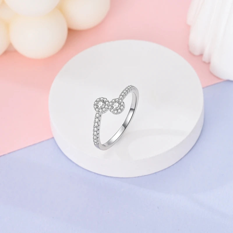 925 Sterling Silver Butterfly Firefly Love Rings Original Design Colored Zircon Finger Rings Pure Ember