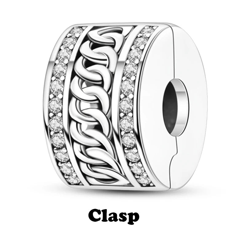 925 Sterling Silver Silicone Spacer Stopper Clip Charms Chamilia Beads Pure Ember