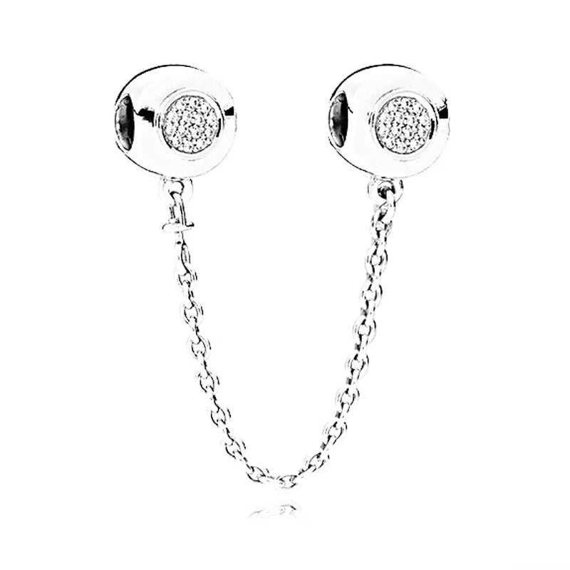 Sparkling Herbarium Cluster Round Charm Safety Chain Pure Ember