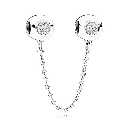 Sparkling Herbarium Cluster Round Charm Safety Chain Pure Ember
