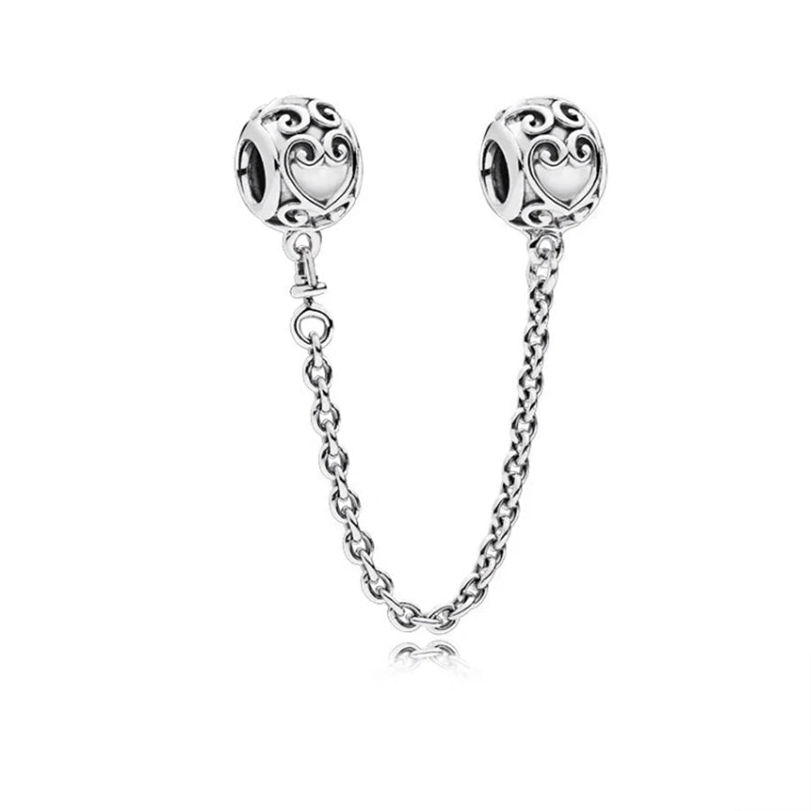 Sparkling Herbarium Cluster Round Charm Safety Chain Pure Ember