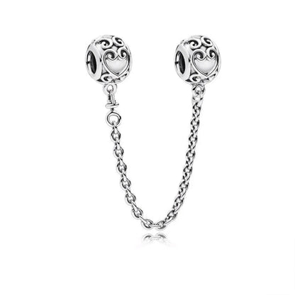 Sparkling Herbarium Cluster Round Charm Safety Chain Pure Ember