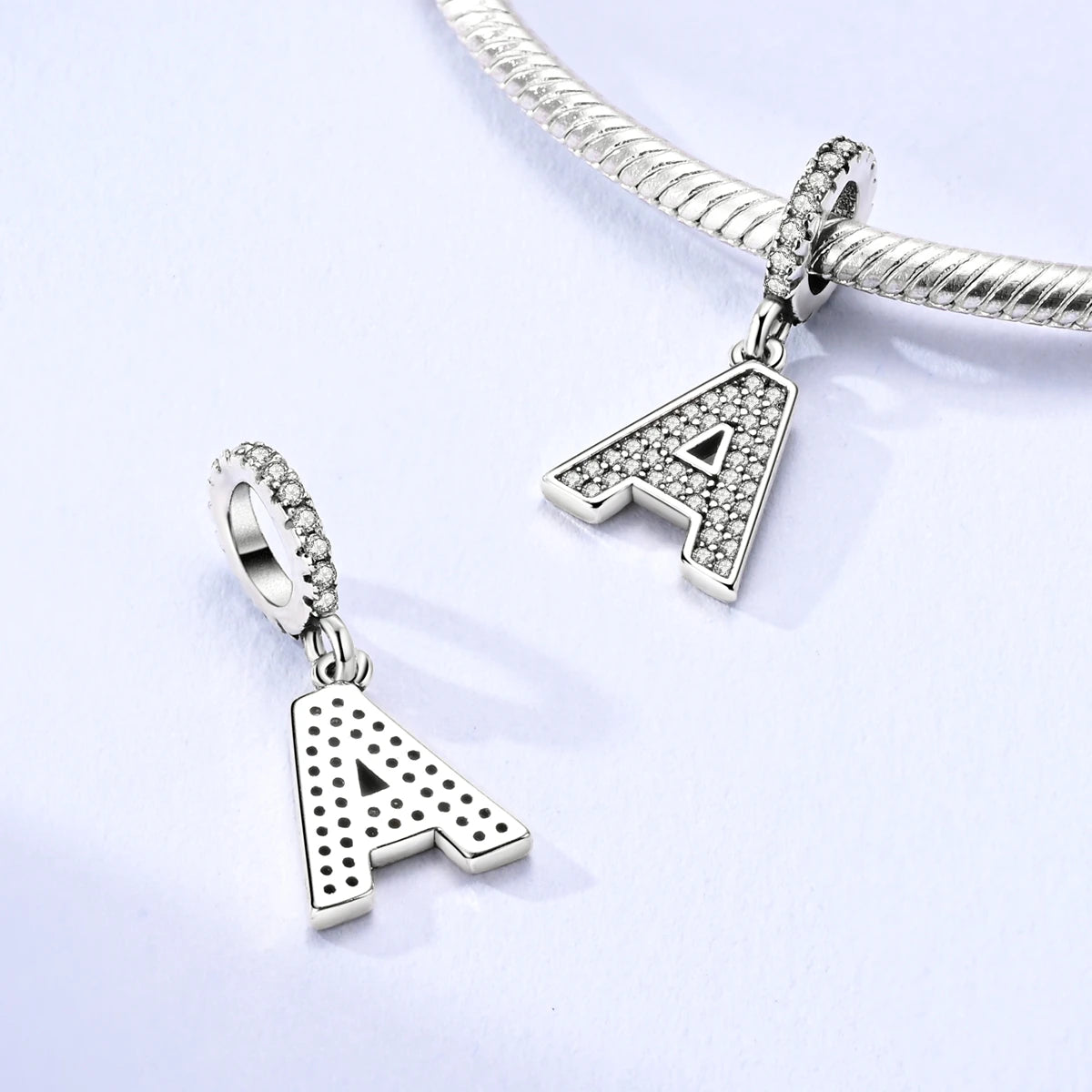 New In Charms 925 Sterling Silver Pendant Letter A pandora style 