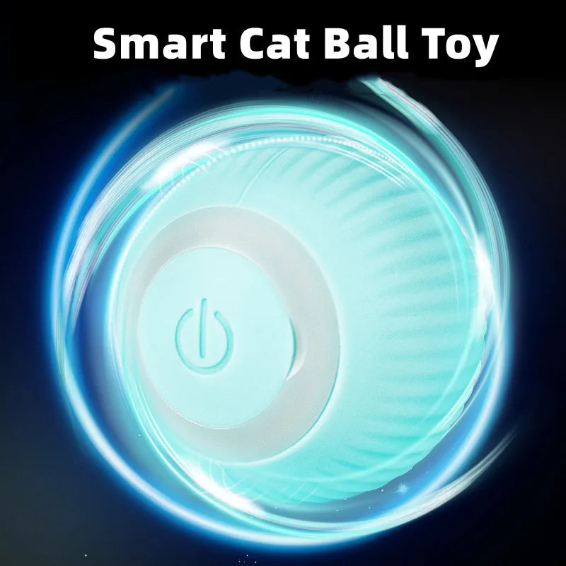 Automatic Rolling Cat Ball blue