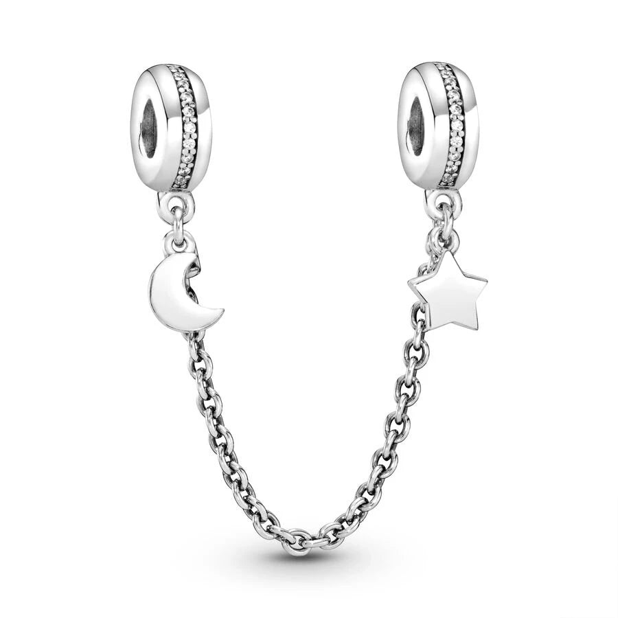 Sparkling Herbarium Cluster Round Charm Safety Chain Pure Ember