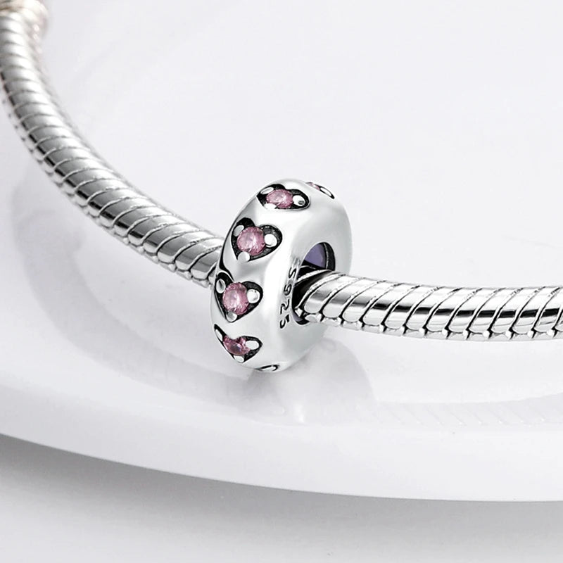 925 Sterling Silver Silicone Spacer Stopper Clip Charms Chamilia Beads Pure Ember