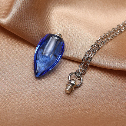 Glass Urn Necklace Pendant for Ashes Teardrop Pendant