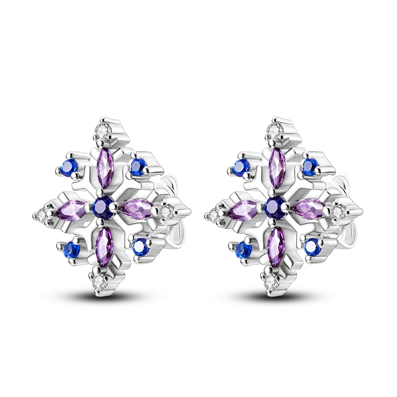 925 Sterling Silver Stud Earrings Devil's Eye Star Rabbit Horse Eye Feather CZ Zircon Earrings Pure Ember