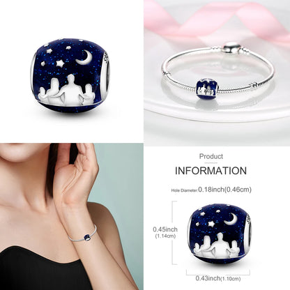 Charms 925 Sterling Silver Blue Pendant Charms