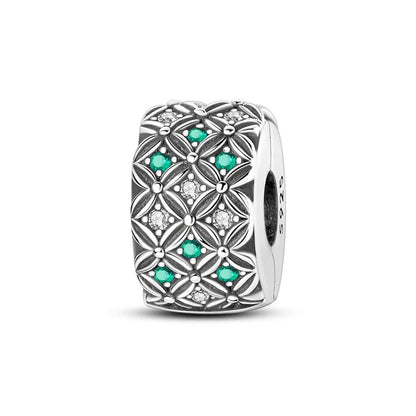 925 Sterling Silver Clasp Stone CZ Clip Charm Zircon Star Butterfly Bead Pure Ember