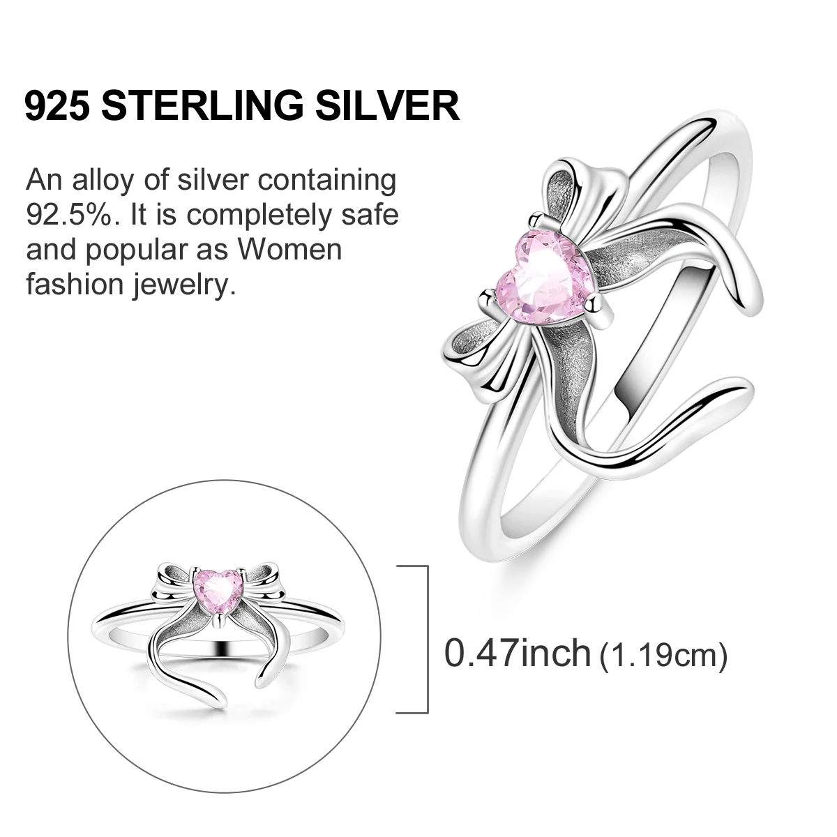 Women's Rings 925 Sterling Silver Luxury Stackable Ring Original Design