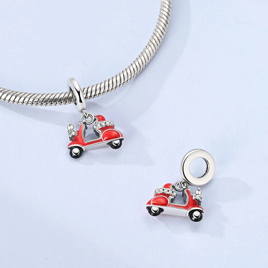 Charms 925 Sterling Silver Electric Vehicle Tree of Life Bead Pendant Pure Ember