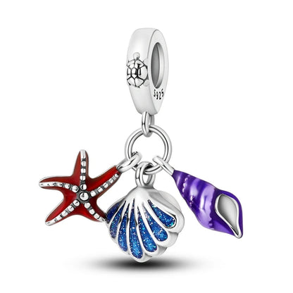 pandora sea collection seasshell dangle charms sterling silver 
