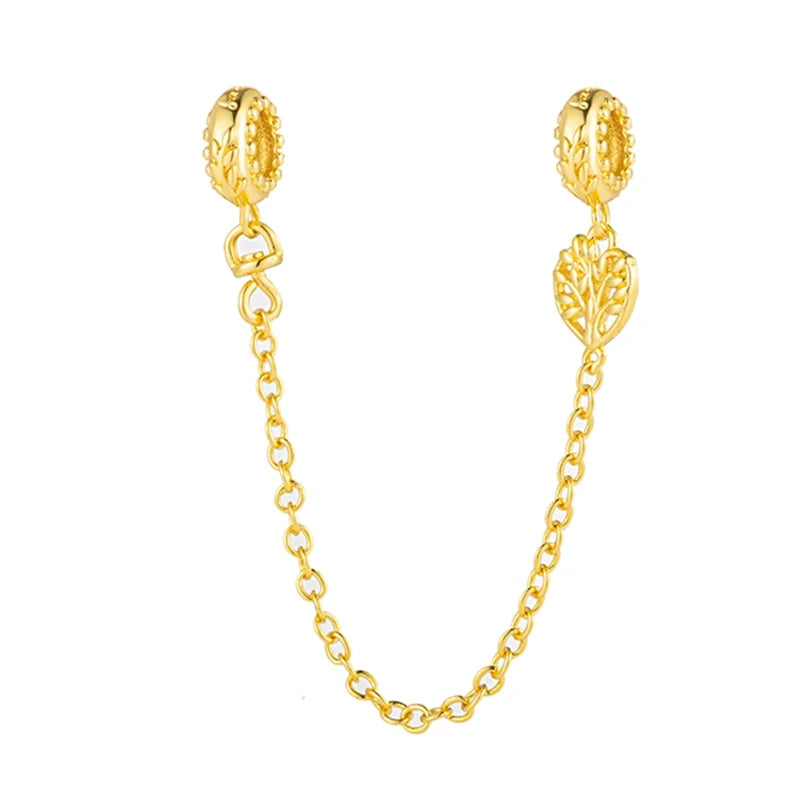 Sparkling Herbarium Cluster Round Charm Safety Chain Pure Ember