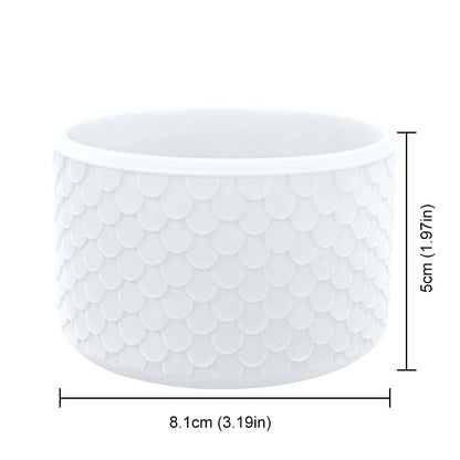 Stanley White textured container with dimensions on a white background