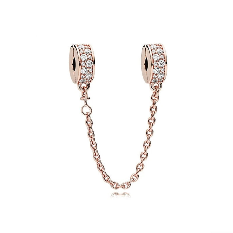 Sparkling Herbarium Cluster Round Charm Safety Chain Pure Ember