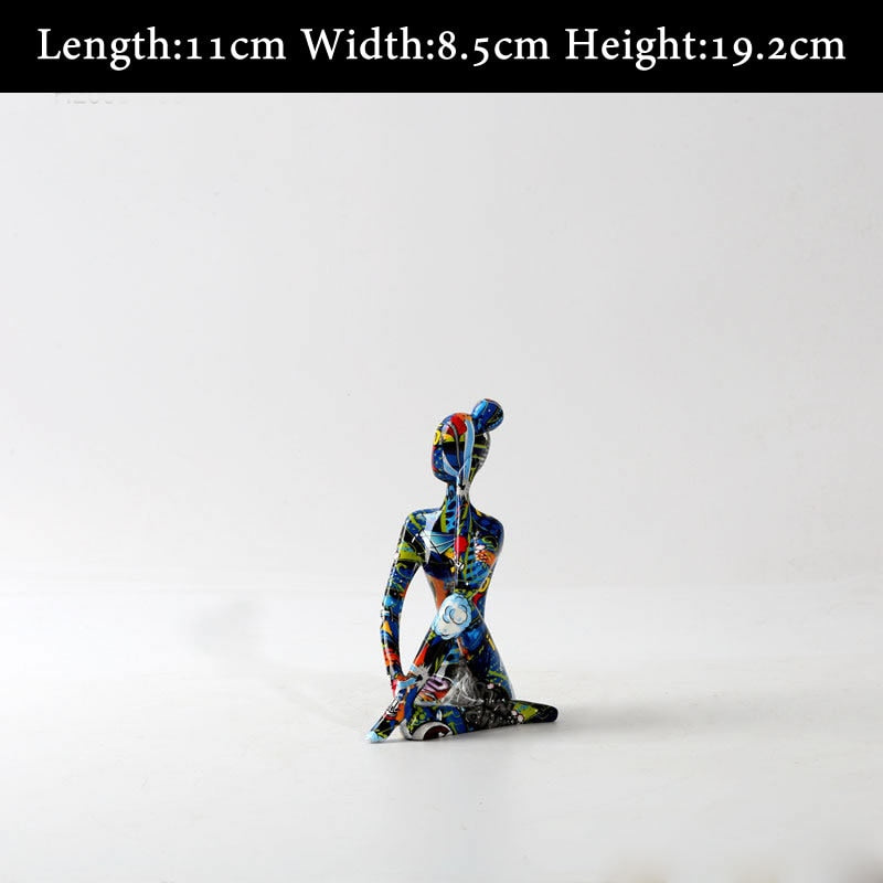 Graffiti Yoga Girl Figurine