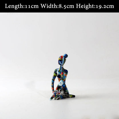 Graffiti Yoga Girl Figurine