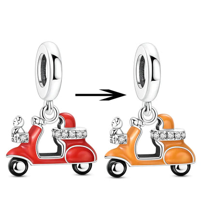 Charms 925 Sterling Silver Electric Vehicle Tree of Life Bead Pendant Pure Ember