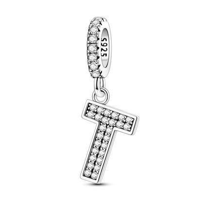 New In Charms 925 Sterling Silver Pendant Letter T pandora style 