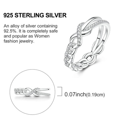 Women's Rings 925 Sterling Silver Luxury Stackable Ring Original Design