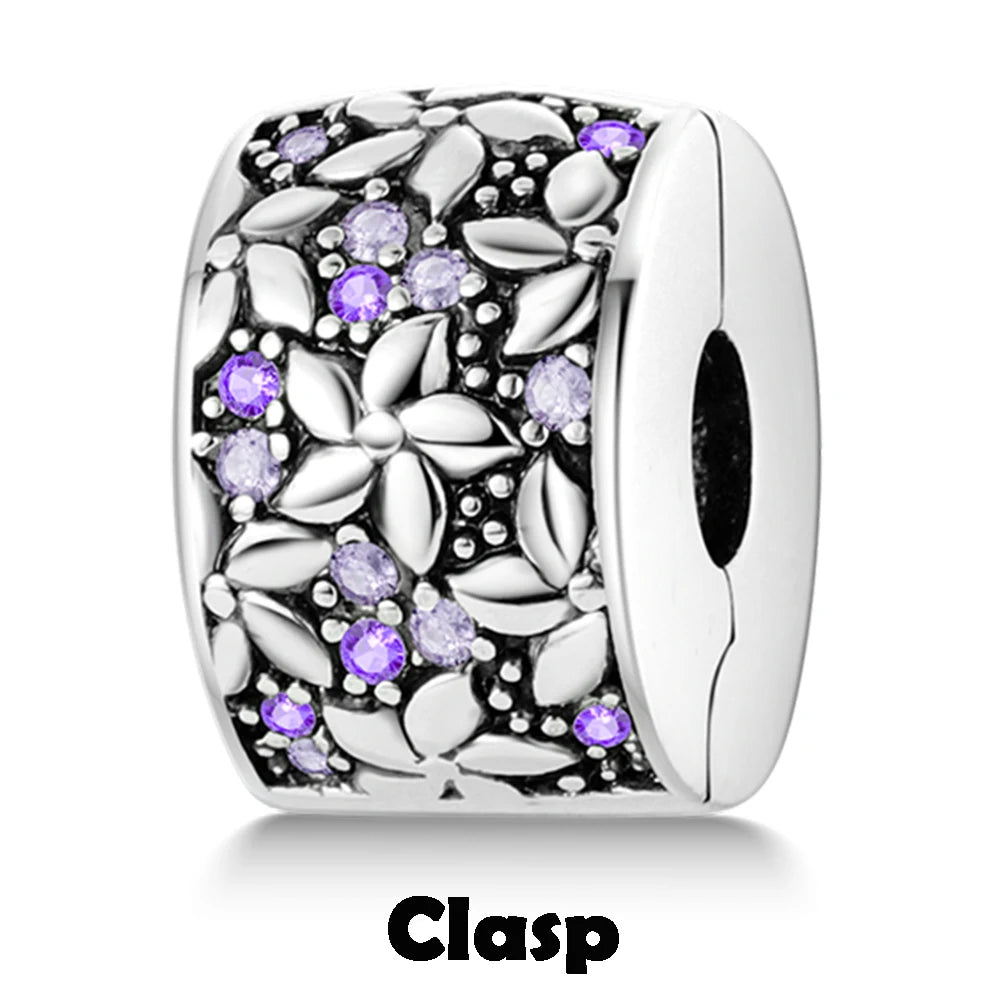 925 Sterling Silver Silicone Spacer Stopper Clip Charms Chamilia Beads Pure Ember