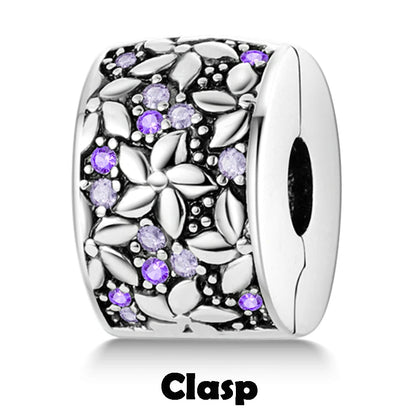 925 Sterling Silver Silicone Spacer Stopper Clip Charms Chamilia Beads Pure Ember