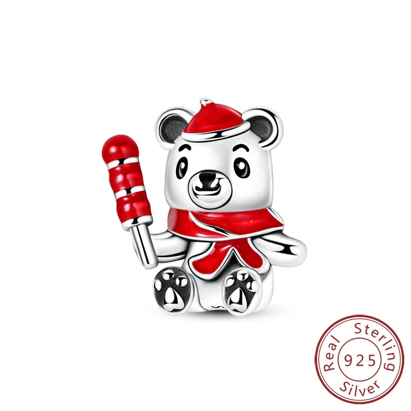 New IN 925 Sterling Silver Cherry Koi Tulip Dragon Charms Beads Jewellery Fit Original 925 Bracelet Pure Ember