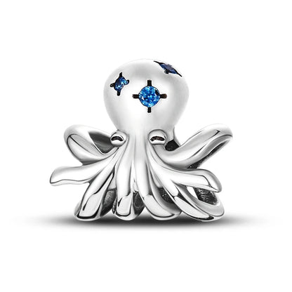 925 Sterling Silver Ocean Blue Sea Octopus Turtle Mermaid Charms Pure Ember pandora style 
