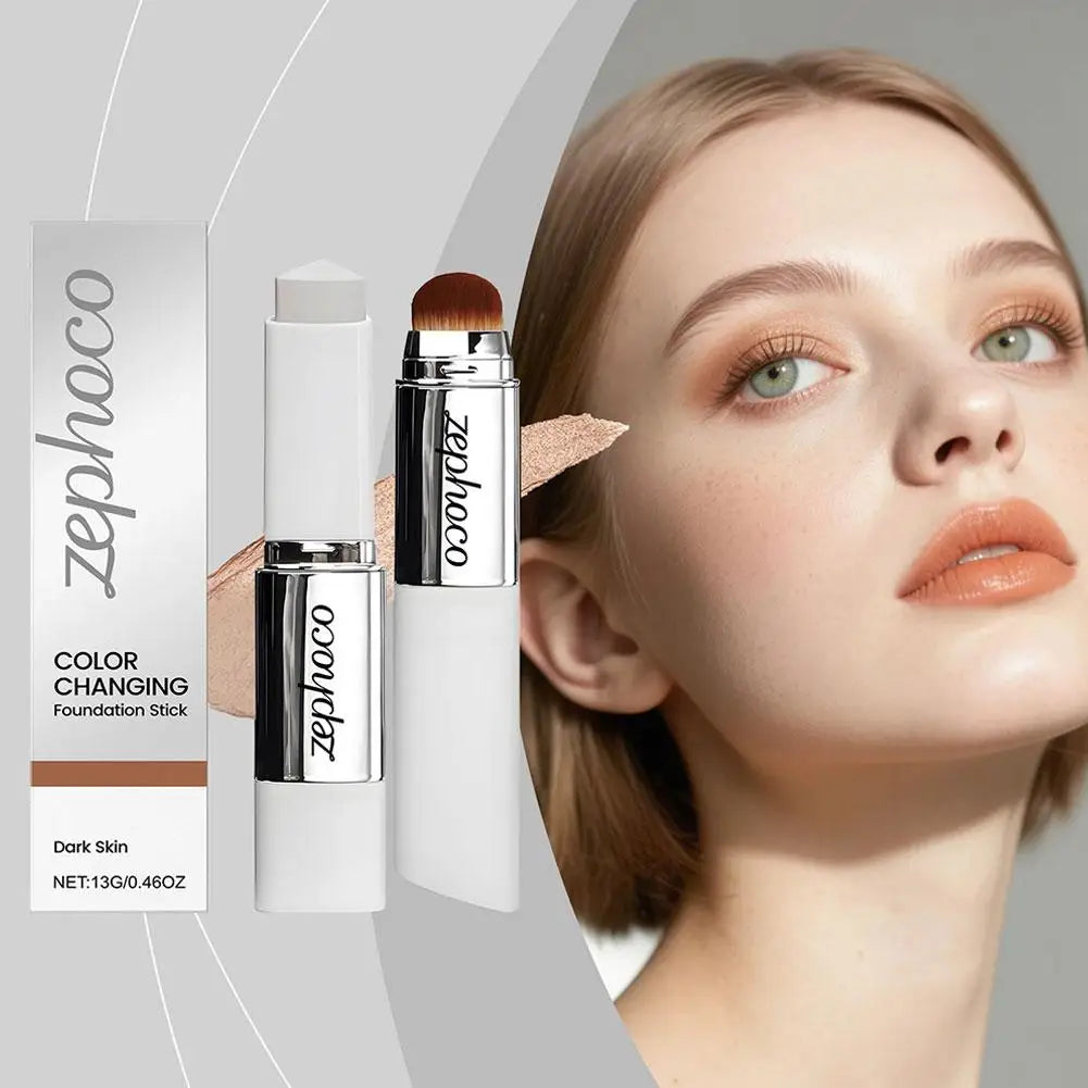 Two-in-one Color-changing Foundation Stick Lightweight Hydrating Brightening Matte Moisturizing Foundation concealer Makeup Pure Ember