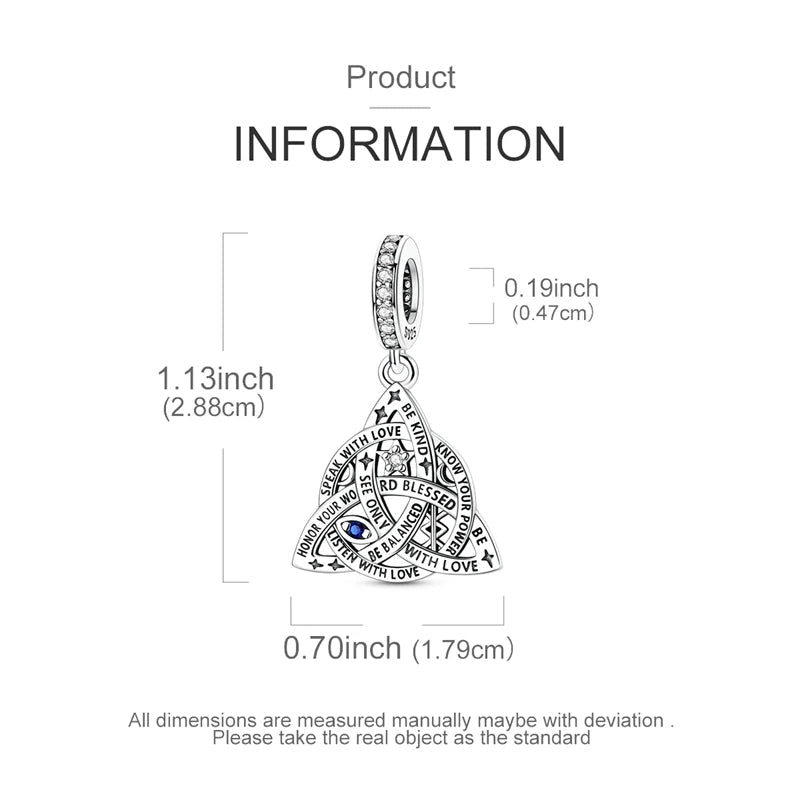 Charms 925 Sterling Silver Electric Vehicle Tree of Life Bead Pendant Pure Ember