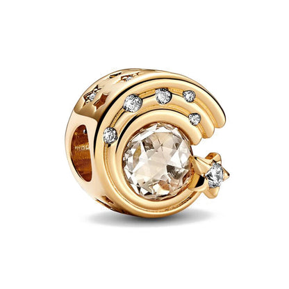 Gold Plated S925 Silver Charm Pendants Pure Ember