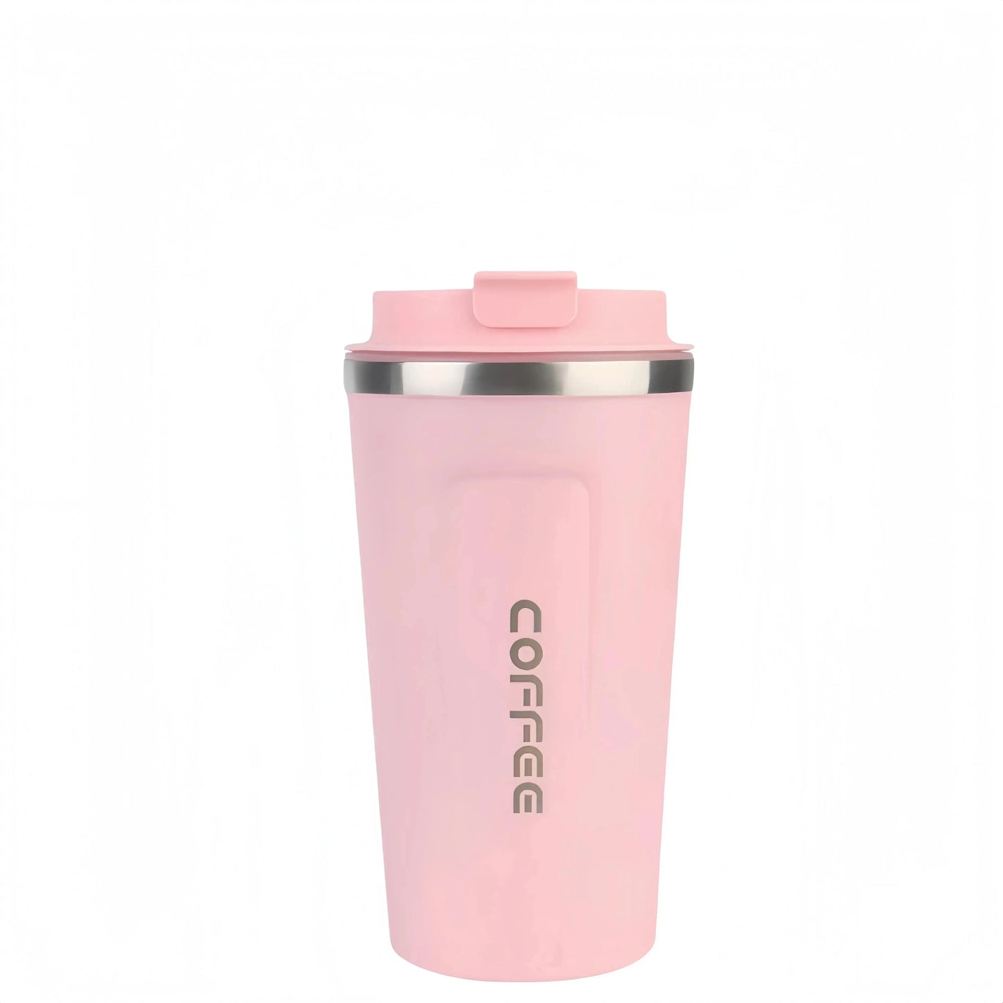 Thermo Cafe Mug - Stainless Steel Coffee Mug in pink color. Stylish and insulated for hot or cold drinks on the go.