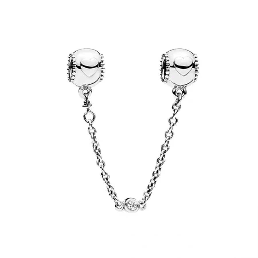 Sparkling Herbarium Cluster Round Charm Safety Chain Pure Ember