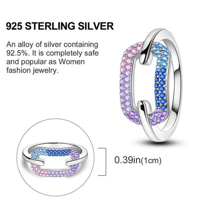 925 Sterling Silver Infinite Love Ring Original Luxury Design Zircon