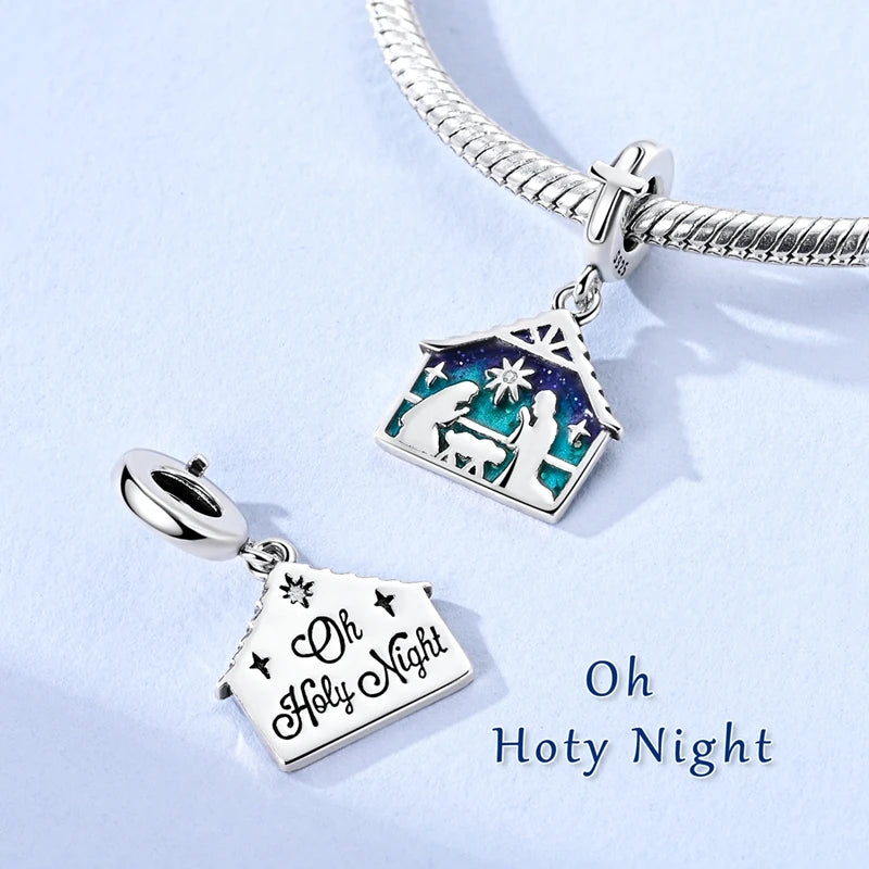 925 Sterling Silver Dollar Panda Mushroom Pendant Charms Pure Ember