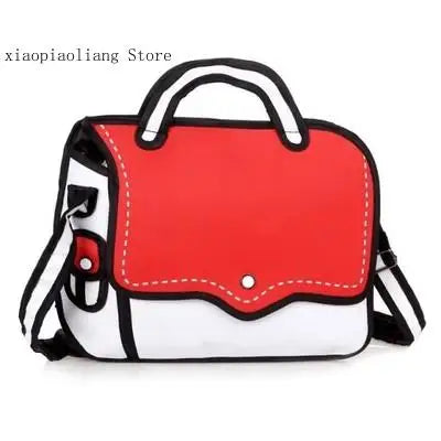 2D Bag Painting Cartoon Paper Cartoon Handbag