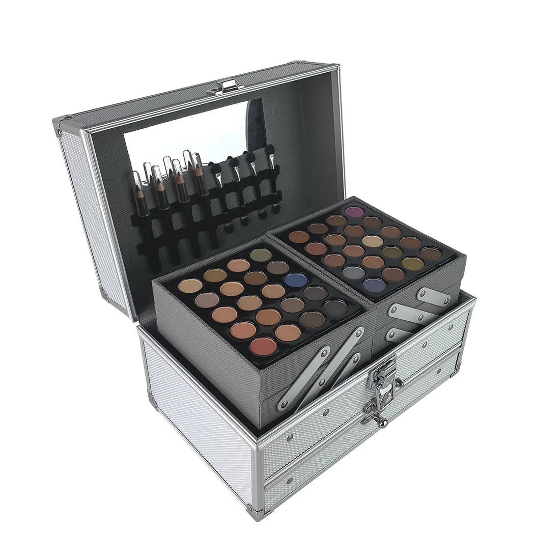 Professional Beauty Cosmetic Kit Eye Shadow Set Lipsticks Lip Liner Face Powder Contour Shades Concealers Combination Makeup Set Pure Ember