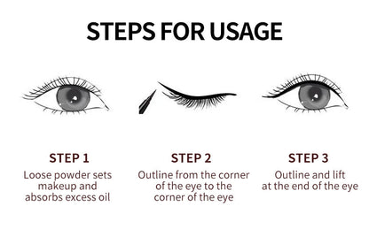 Liquid Eyeliner Pen Waterproof Black Long-Lasting Eye Liner Pencil Thick Quick-Dry Cosmetics Makeup Tool Pure Ember