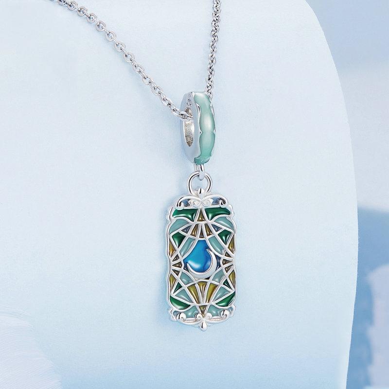 925 Sterling Silver Colorful Moon Tarot Bracelet Pure Ember