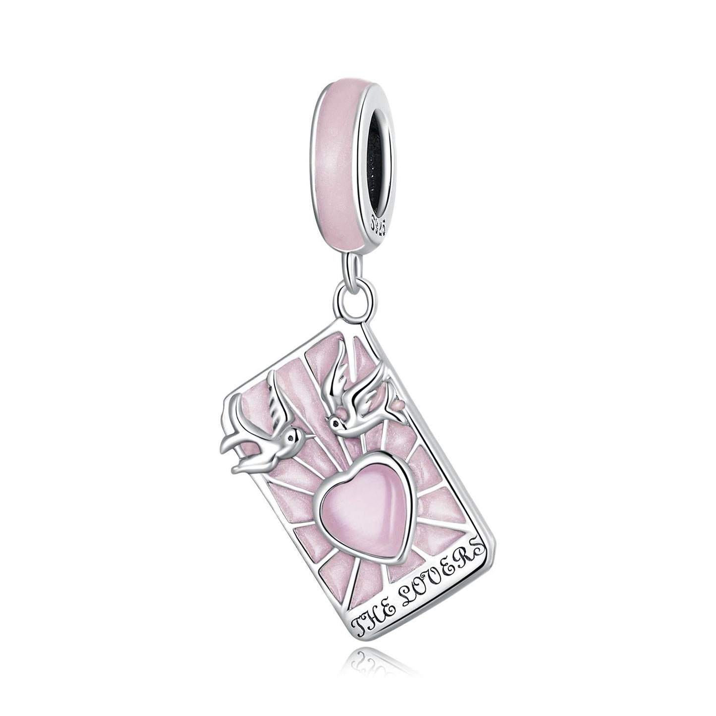 925 Sterling Silver Tarot Lover Pendant For Diy Bracelet Or Necklace Pure Ember