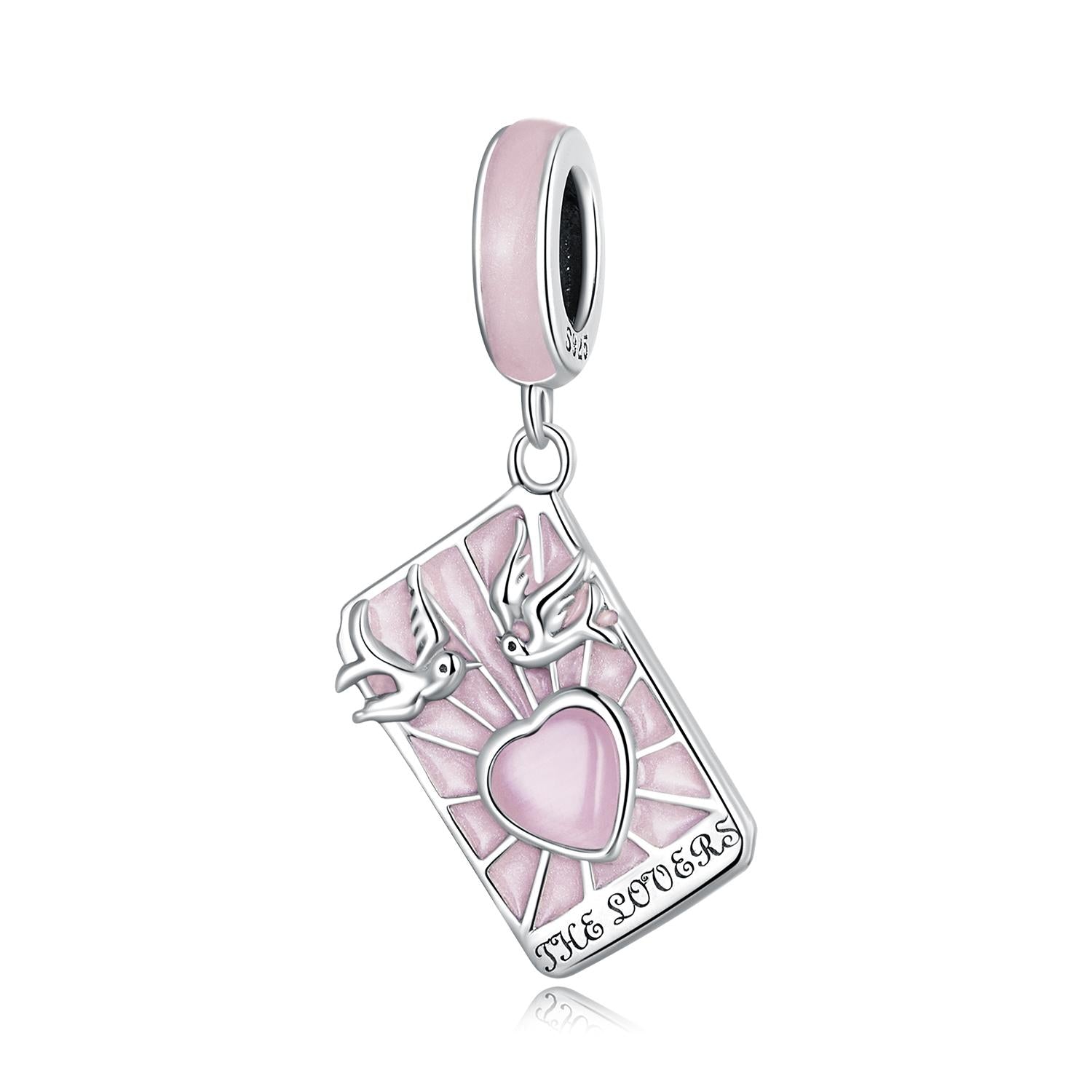 925 Sterling Silver Tarot Lover Pendant For Diy Bracelet Or Necklace Pure Ember
