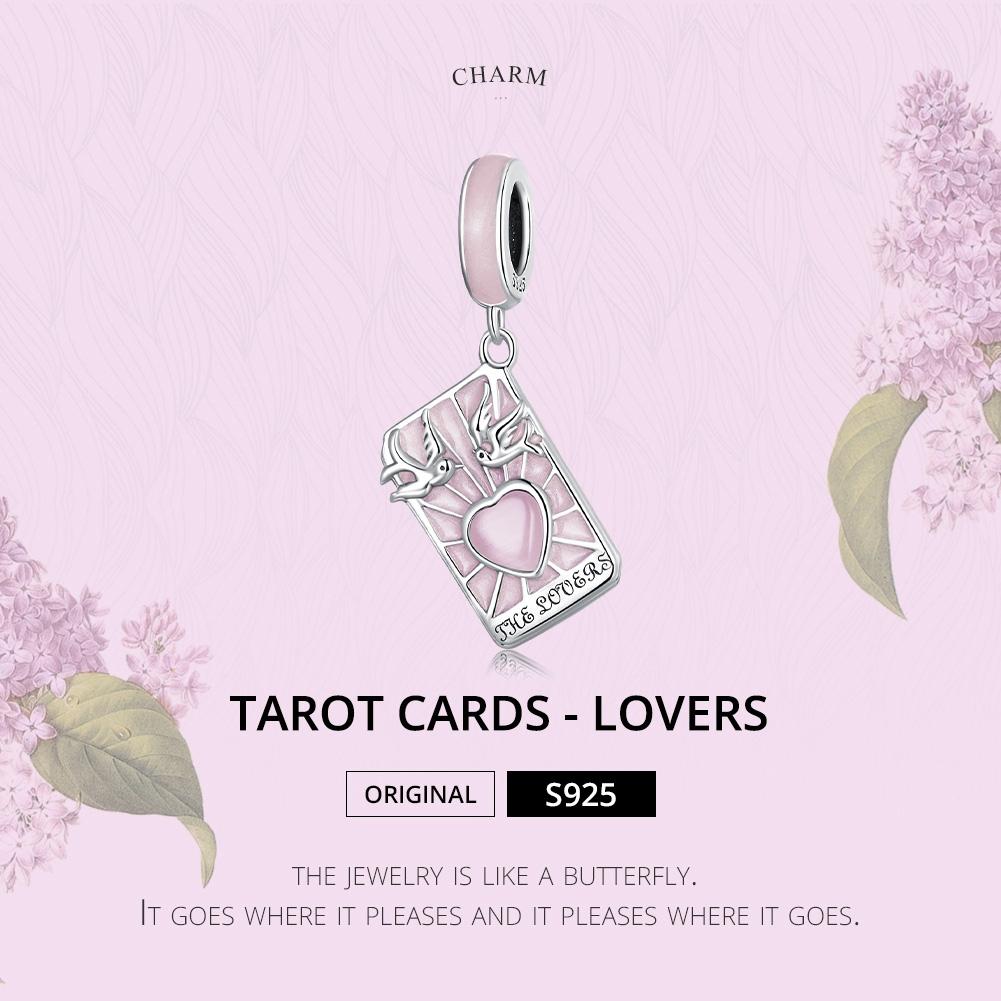 925 Sterling Silver Tarot Lover Pendant For Diy Bracelet Or Necklace Pure Ember