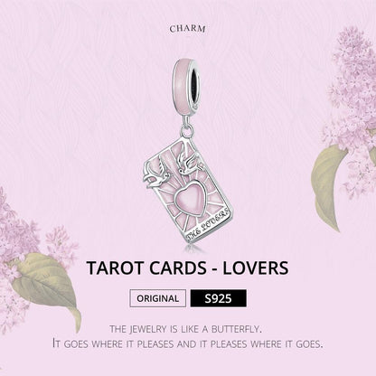 925 Sterling Silver Tarot Lover Pendant For Diy Bracelet Or Necklace Pure Ember