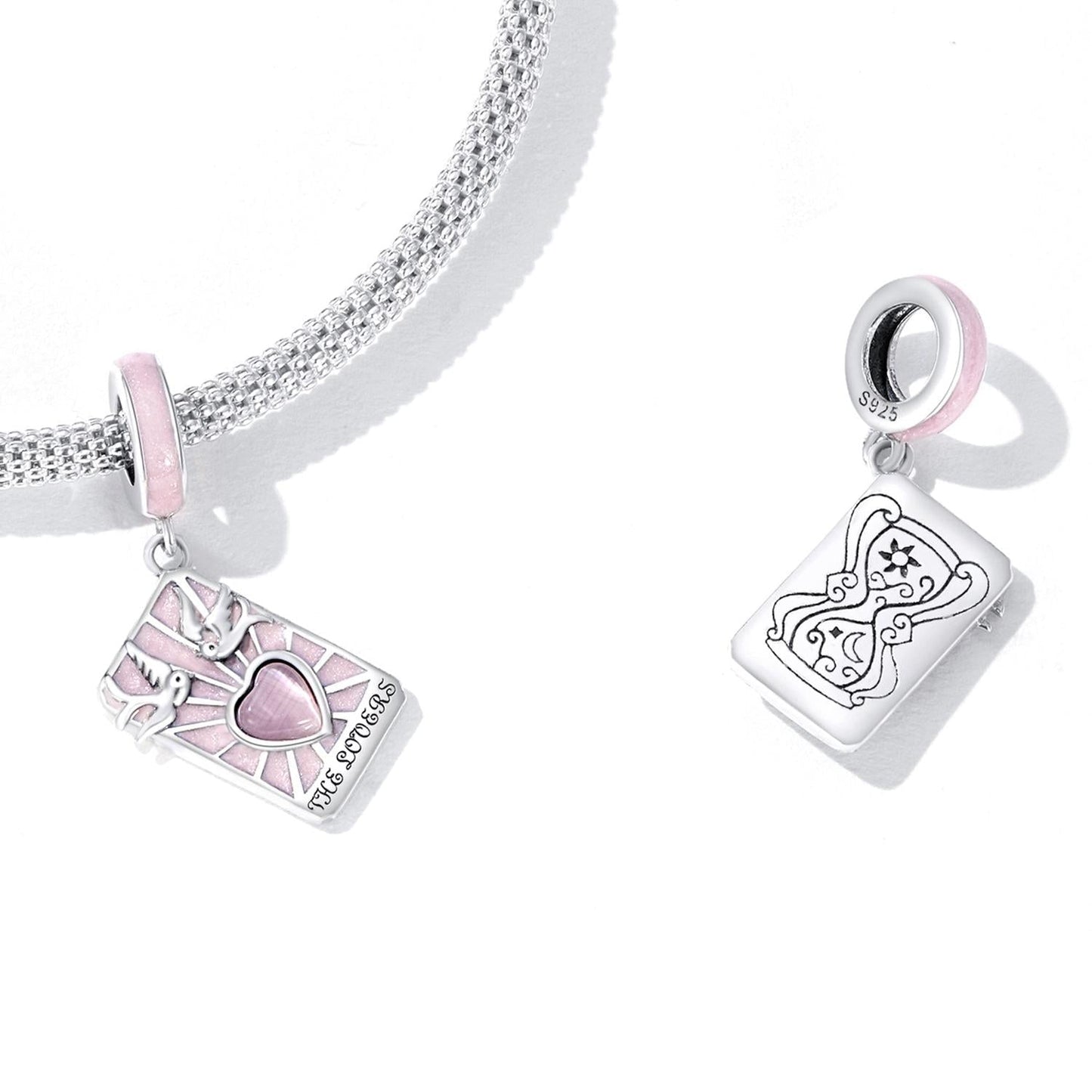 925 Sterling Silver Tarot Lover Pendant For Diy Bracelet Or Necklace Pure Ember