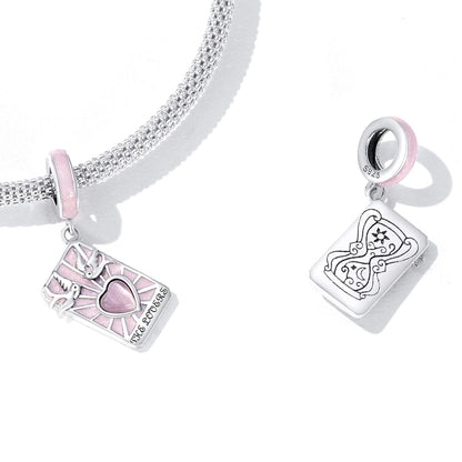 925 Sterling Silver Tarot Lover Pendant For Diy Bracelet Or Necklace Pure Ember