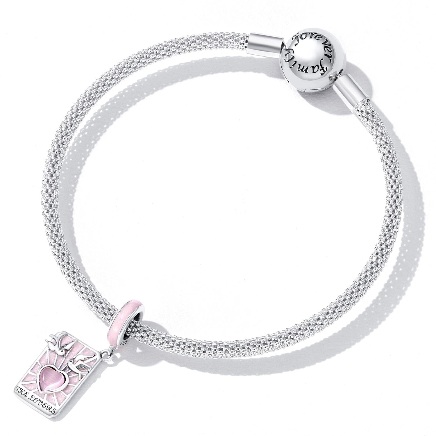 925 Sterling Silver Tarot Lover Pendant For Diy Bracelet Or Necklace Pure Ember